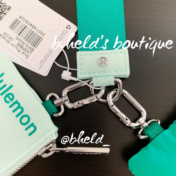lululemon Dual Pouch Wristlet in Emerald Ice/Mint Moment Green OS Brand New NWT - Picture 13 of 16